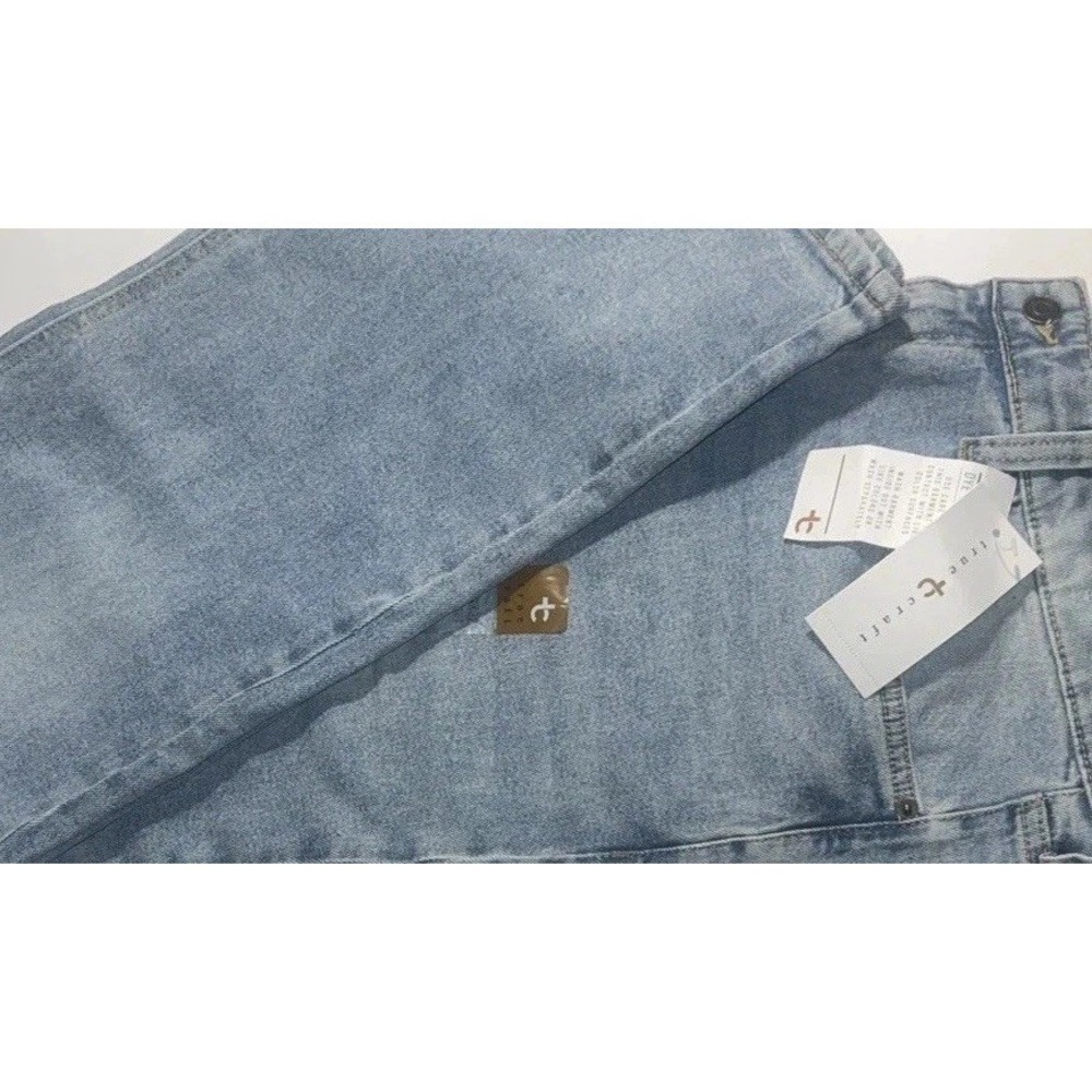 NWT Trendy Date Night Western Bootcut Jeans Blue Light Wash 38x32 True Craft